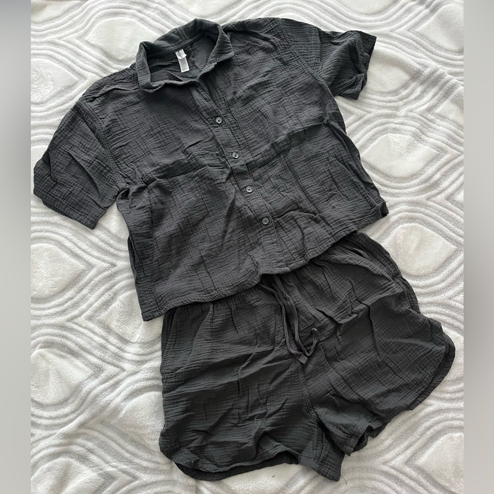Stars Above Gray Pajama Set